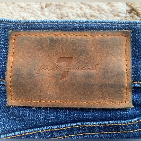 EUC MEN’S 7 FOR ALL MANKIND “Brett” STRAIGHT LEG LIGHTLY DISTRESSED JEANS 36 - Picture 13 of 14